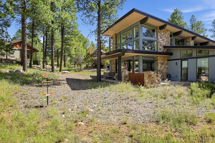 Back of the house among ponderosa pines